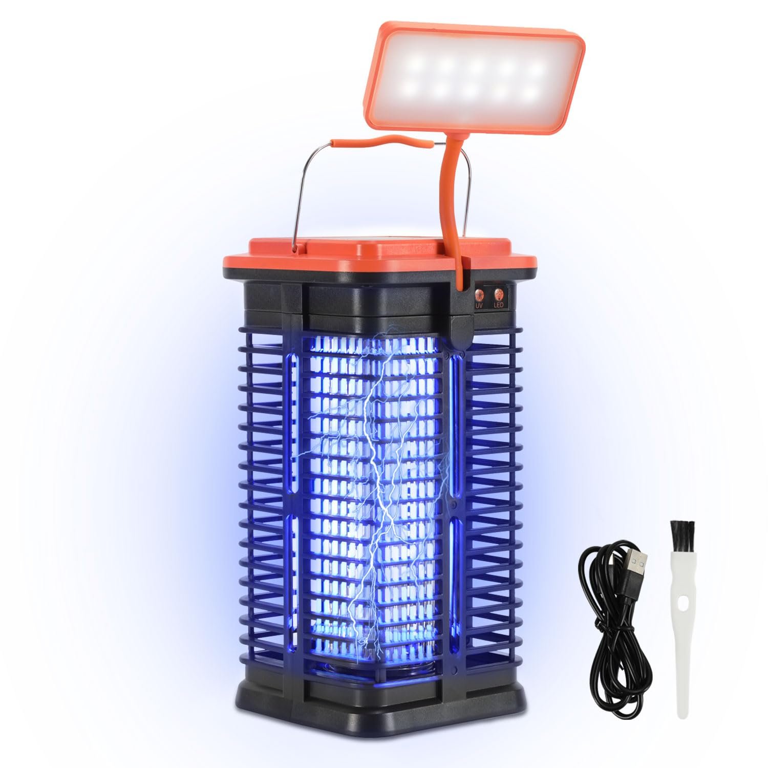 Знищувач комах електричний Mosquito Lamp сонячний 365 нм UV 1500 В LED підсвічування, фото №1