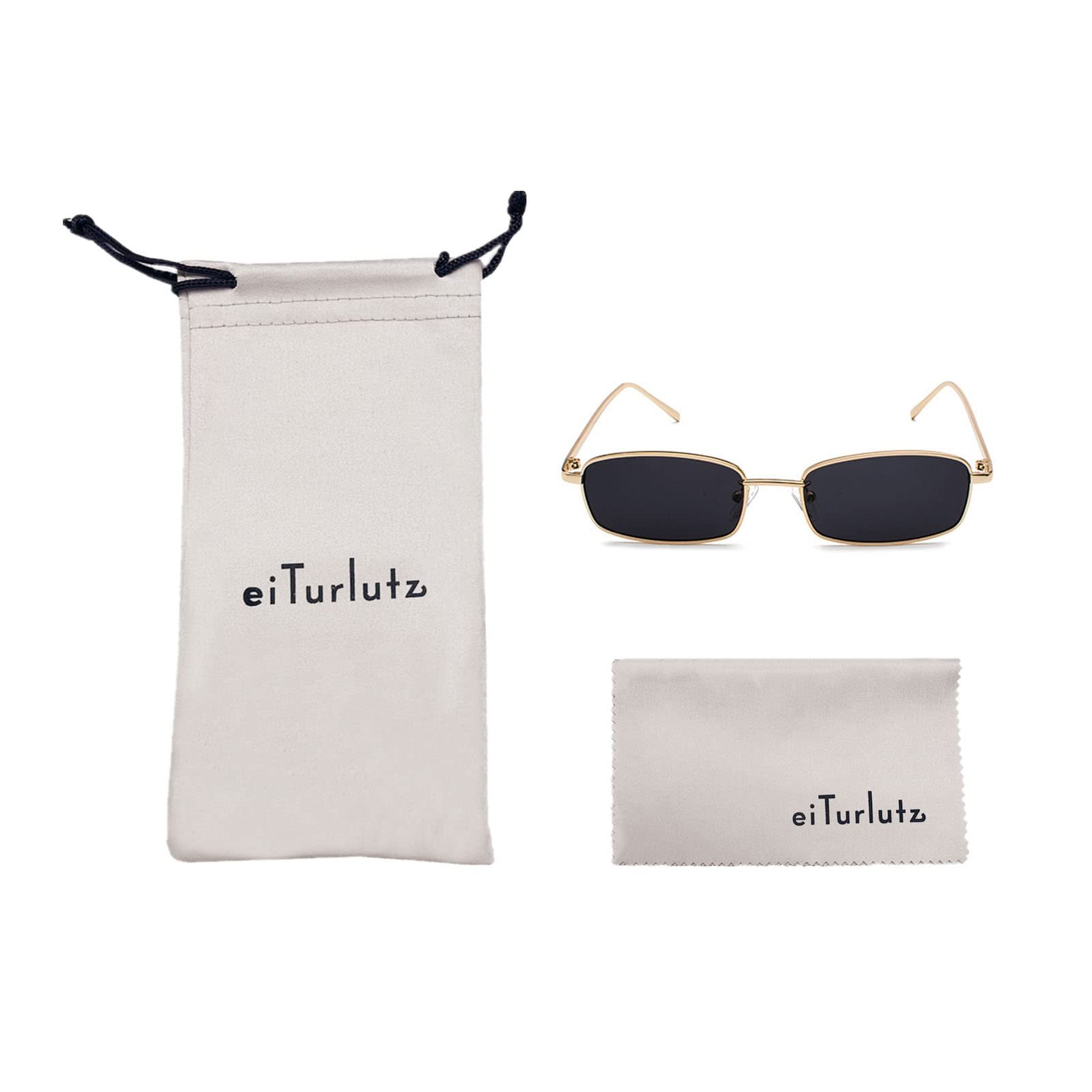 Классические прямоугольные солнцезащитные очки eiTurlutz Ретро Тонкая металлическая оправа Винтажные, фото №6 Классические прямоугольные солнцезащитные очки eiTurlutz Ретро Тонкая металлическая оправа Винтажные, фото №6