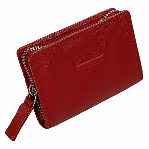Кошелек-монетница кожаный GoBago Mini Zip красный - Фото 1