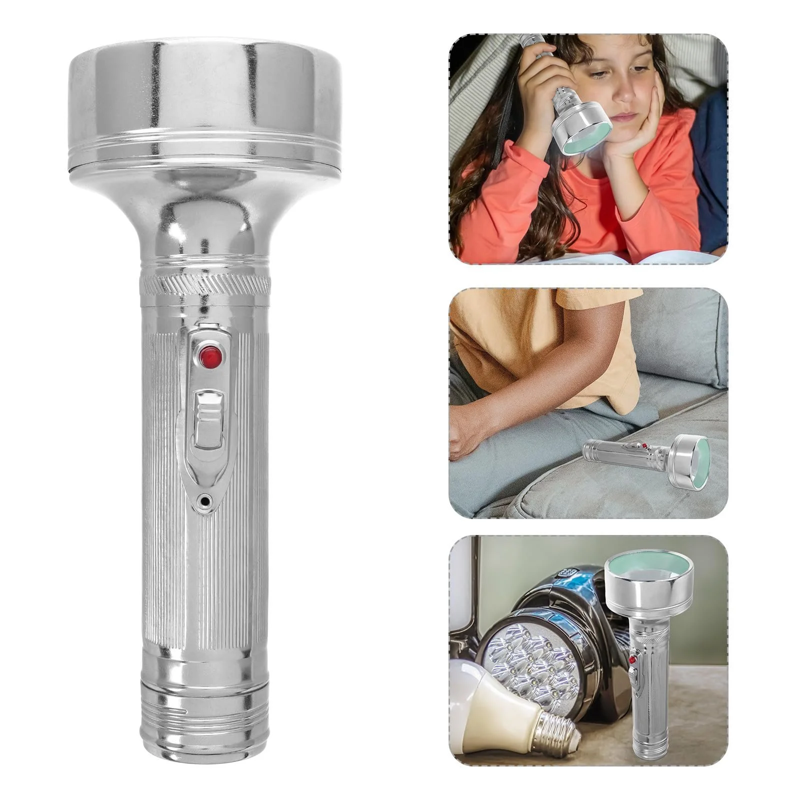 Ліхтарик Retro Vintage Металевий на батарейках для пошуку скарбів Портативний Маленький для використання на відкритому повітрі та в сільській місцевості, фото №7