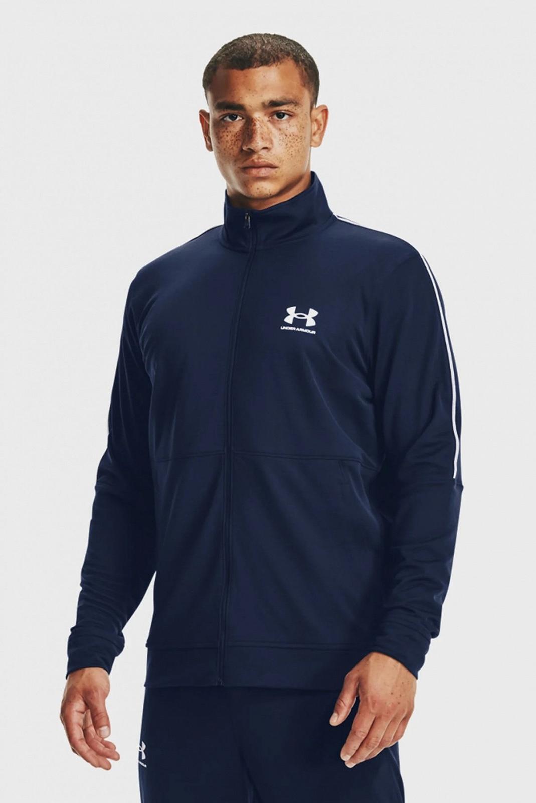 Джемпер UA PIQUE TRACK JACKET 1366202-408 Under Armour Темно-синій S, фото №1