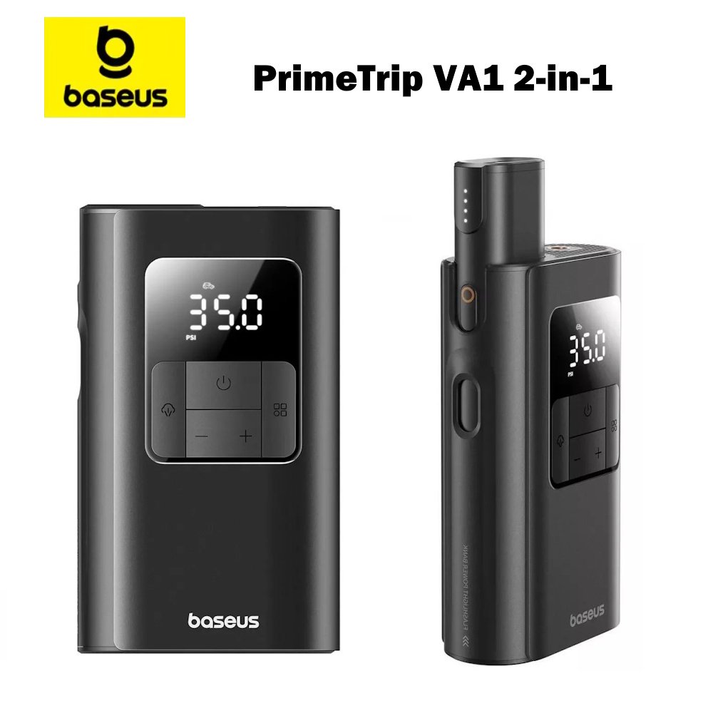 Портативний автокомпресор Baseus PrimeTrip VA1 2-in-1 акумуляторний компресор, фото №1