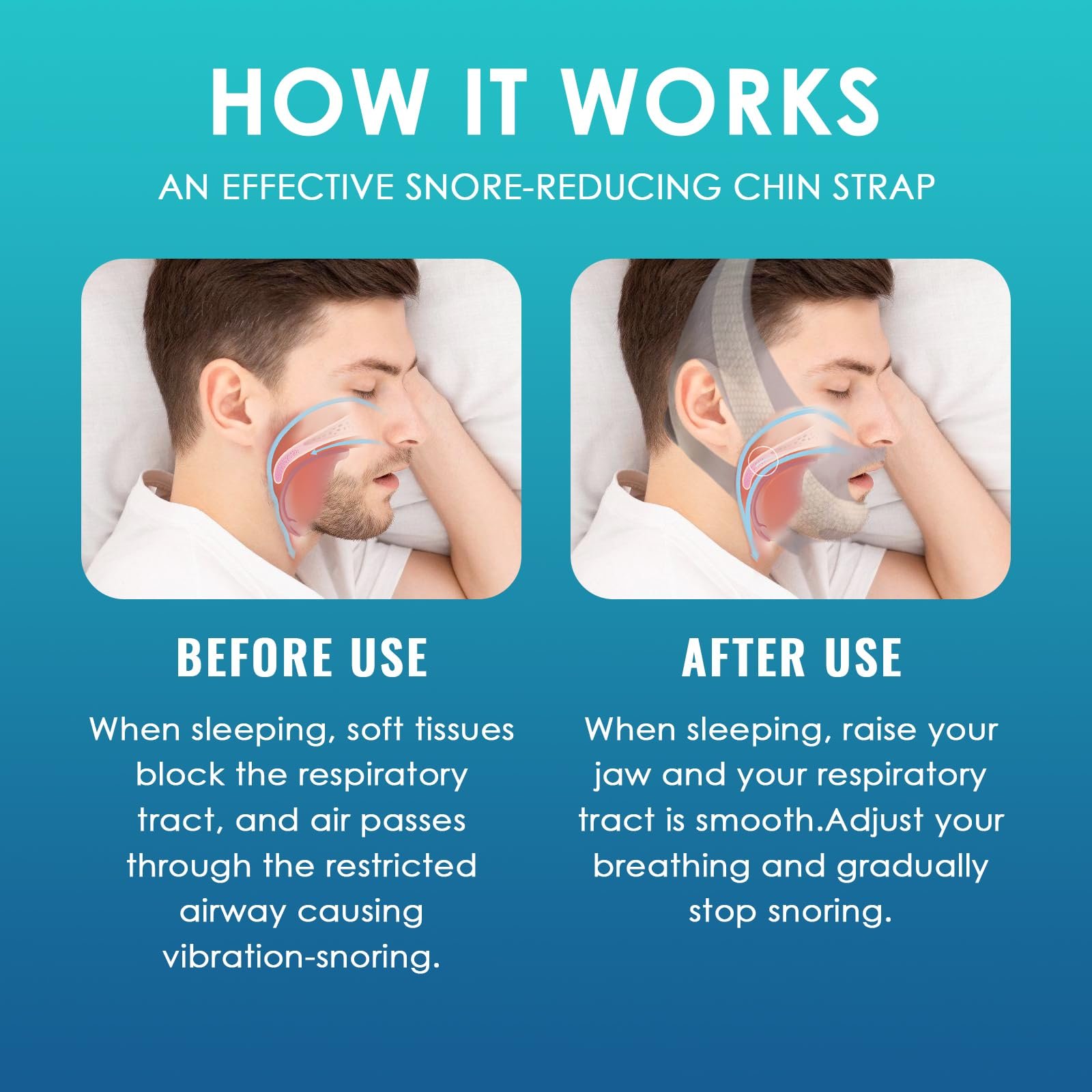 Ремешок против храпа регулируемый дышащий для лучшего сна, фото №4 Ремешок против храпа регулируемый дышащий для лучшего сна, фото №4