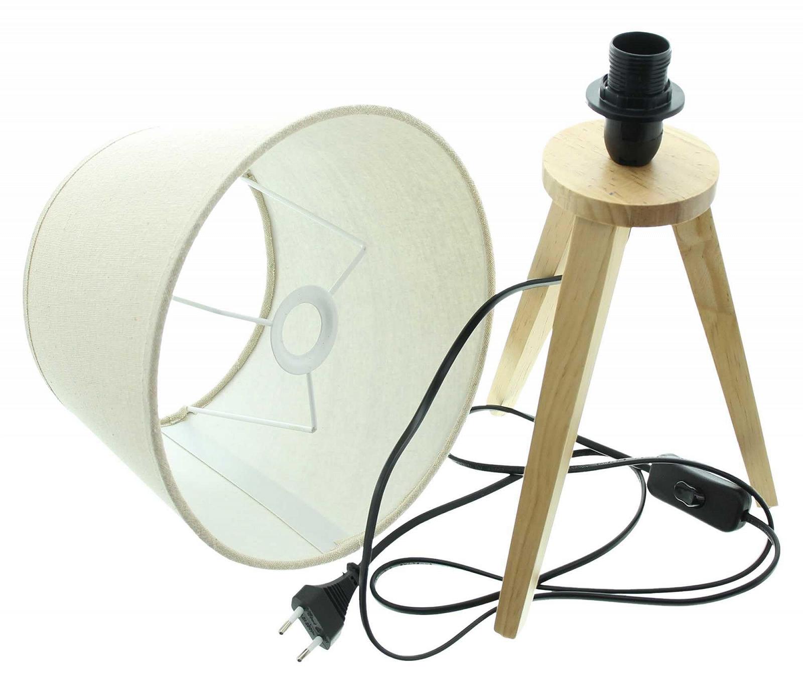 Настільна лампа Nature Дерево Поліестер Діаметр 24 x 38 см Кабель 160 см E14 40 Вт, фото №2