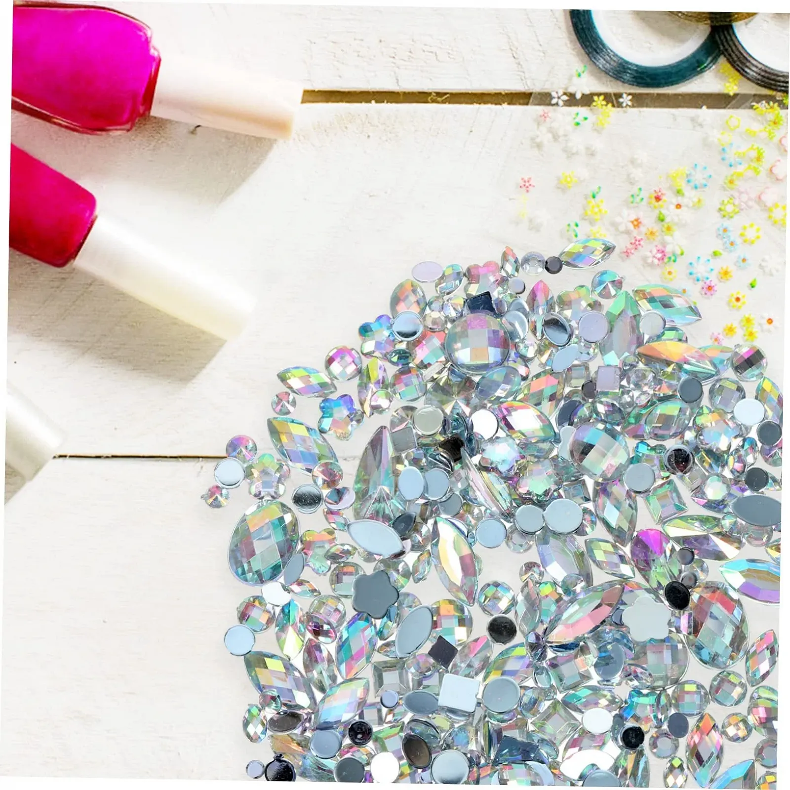 Набор страз с плоской спинкой Healeved, 300 акриловых камней для украшения ногтей и аксессуаров для красоты, фото №3 Набор страз с плоской спинкой Healeved, 300 акриловых камней для украшения ногтей и аксессуаров для красоты, фото №3