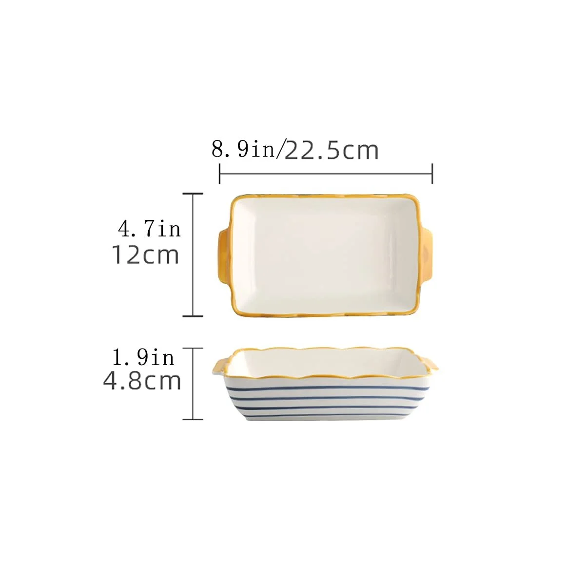 Набір форм для запікання керамічних прямокутних для лазаньї, фото №2