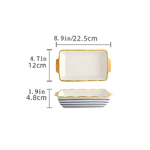 Набір форм для запікання керамічних прямокутних для лазаньї synthetic.ua - Фото 1