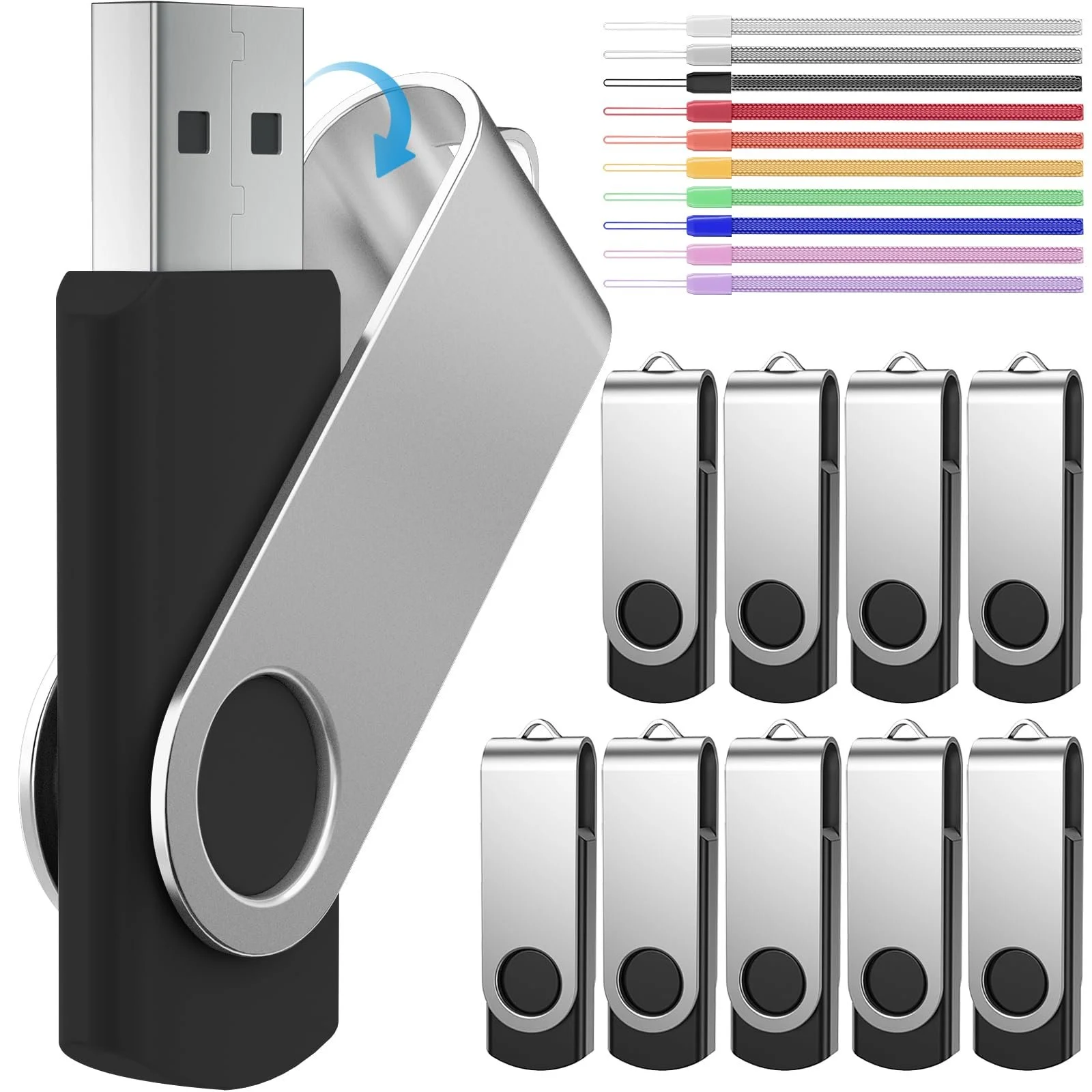 USB Flash Drive FEBNISCTE 512MB 10 шт. Black, фото №1