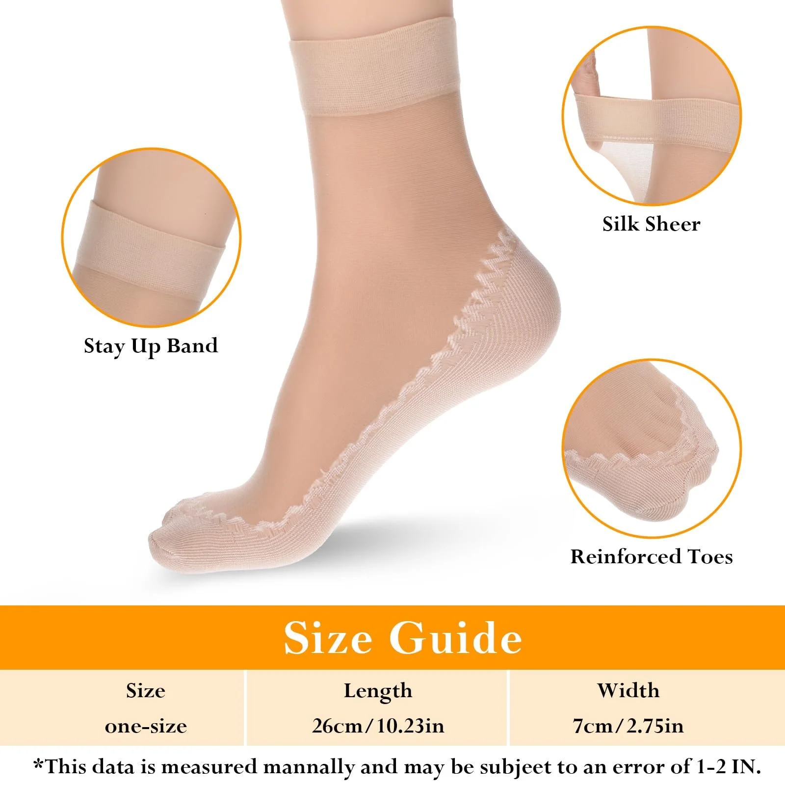 Шкарпетки з нейлону Жіночі шовковисті, 12 пар, фото №7