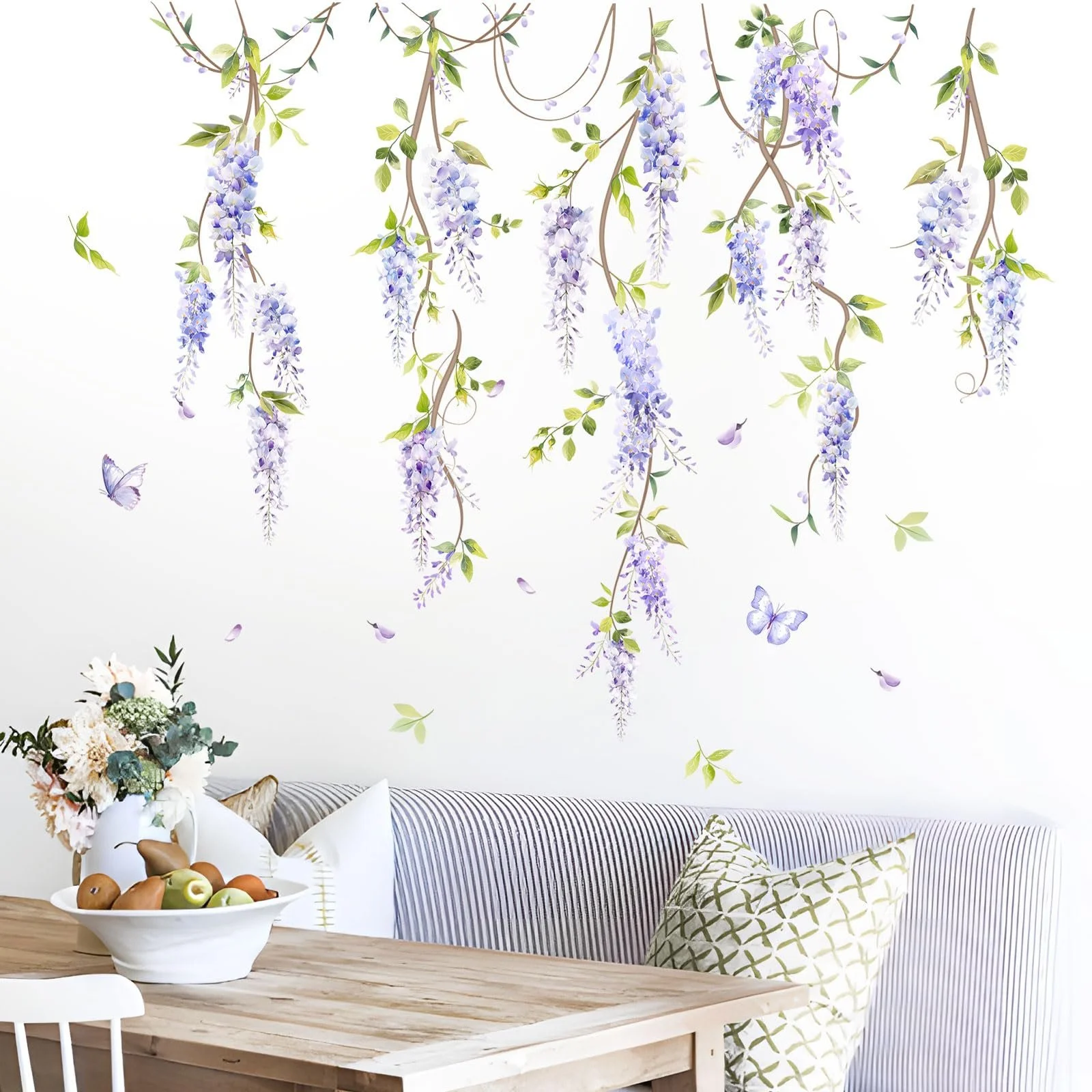 Наклейка для стін Supzone Flowers Purple Wisteria Фіолетовий, фото №6