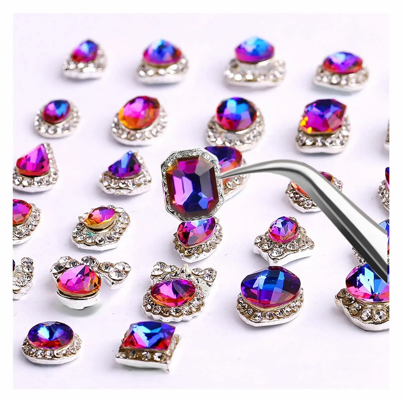 Стрази 3D Luxus Klarglas Серце/Коло, 100 шт, фото №2