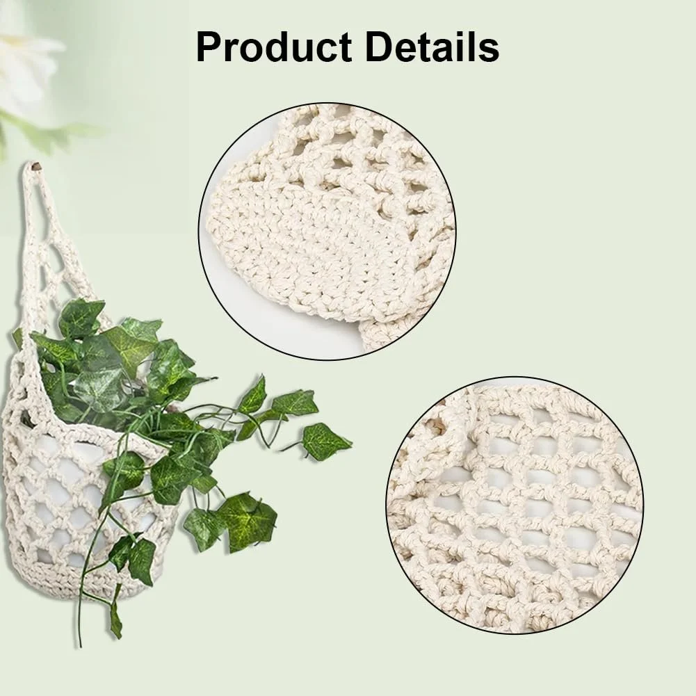 Підвісне кашпо CEWROM Macrame набір з 3 шт. декоративне бохо, фото №3 Підвісне кашпо CEWROM Macrame набір з 3 шт. декоративне бохо, фото №3