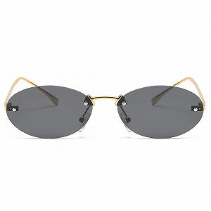 Сонцезахисні окуляри YAMEIZE Без оправи Овальні Металеві для Жінок synthetic.ua - Фото 1