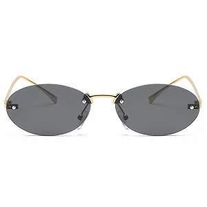 Солнцезащитные очки YAMEIZE Без оправы Овальные Металлические для Женщин synthetic.ua - Фото 1