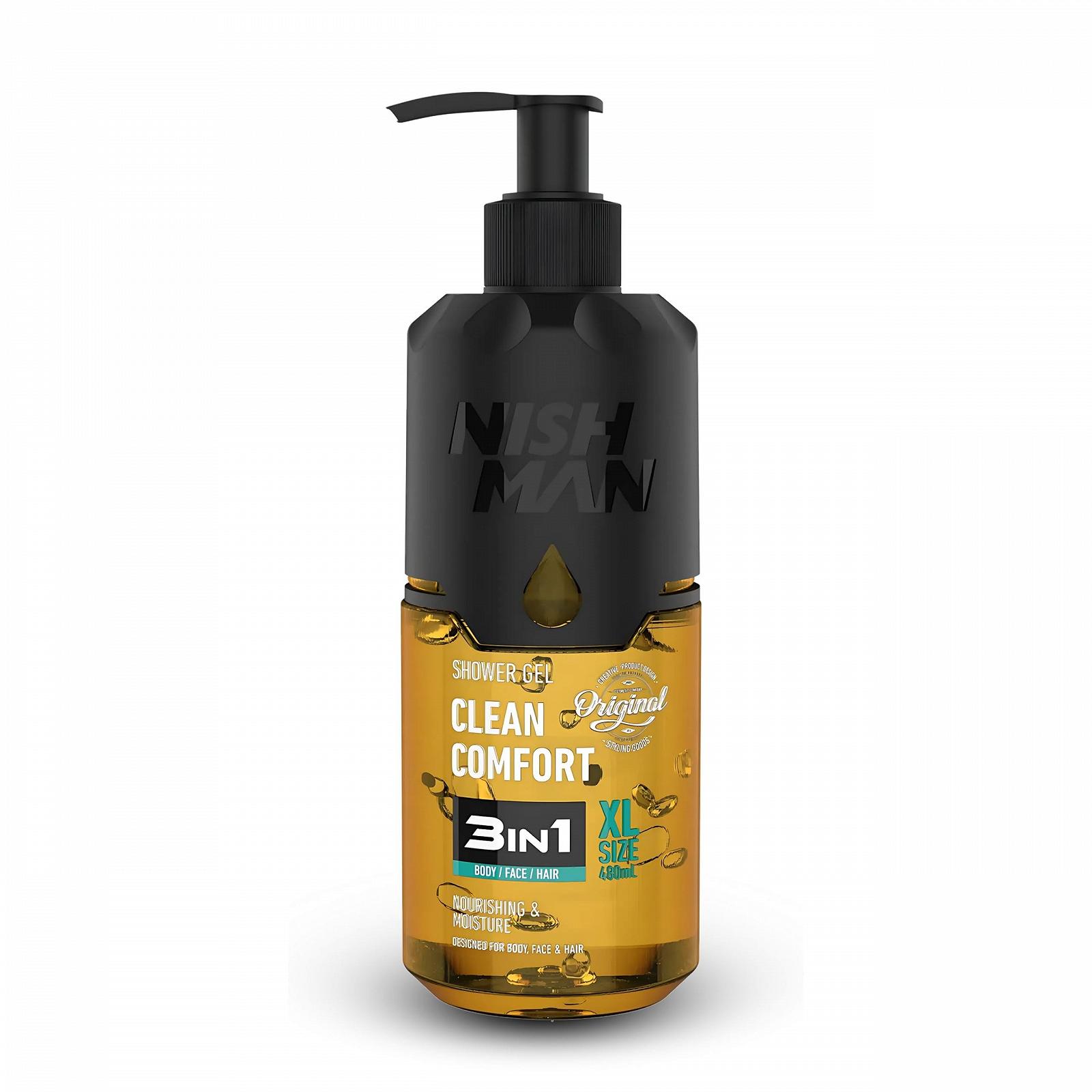 Гель для душа Nishman Clean Comfort 3-in-1 480 мл, фото №1