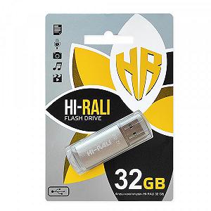 Флеш-накопитель USB 32GB Hi-Rali Rocket Series Silver (HI-32GBVCSL) synthetic.ua - Фото 1