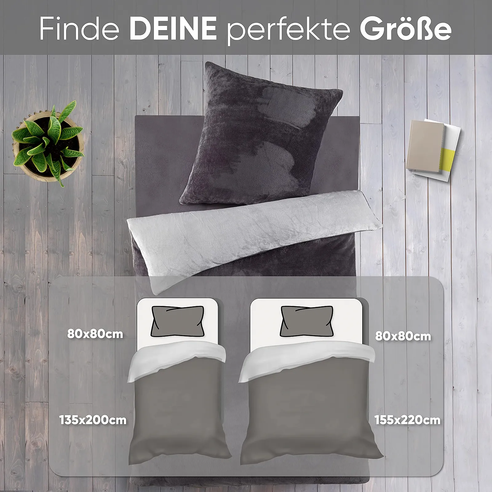 Постільна білизна Kuscheli, зимовий плюш, 135 x 200 см, двостороння, підодіяльник, наволочка, фото №3 Постільна білизна Kuscheli, зимовий плюш, 135 x 200 см, двостороння, підодіяльник, наволочка, фото №3