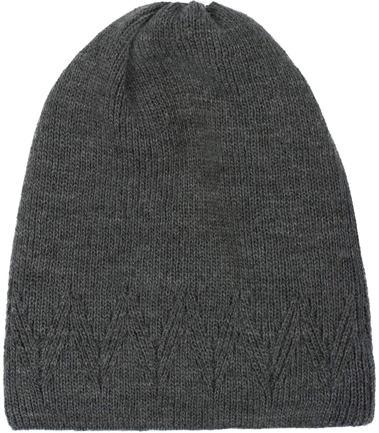 В'язана шапка з помпоном styleBREAKER Unisex 04024181, однотонна, з візерунком зубців, фото №5