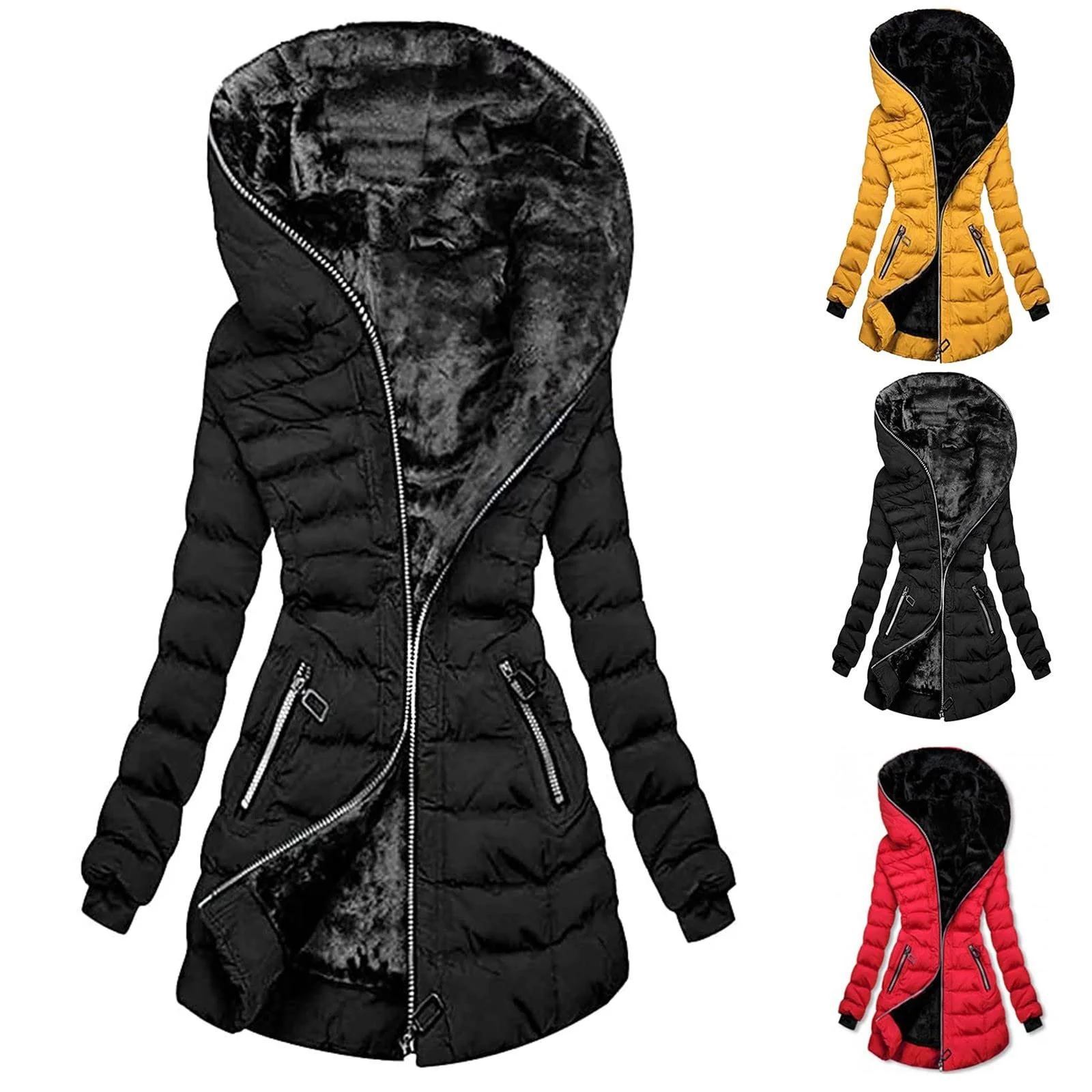 Куртка стьобана EMATOP Жіноча тепла довга зимова, фото №5