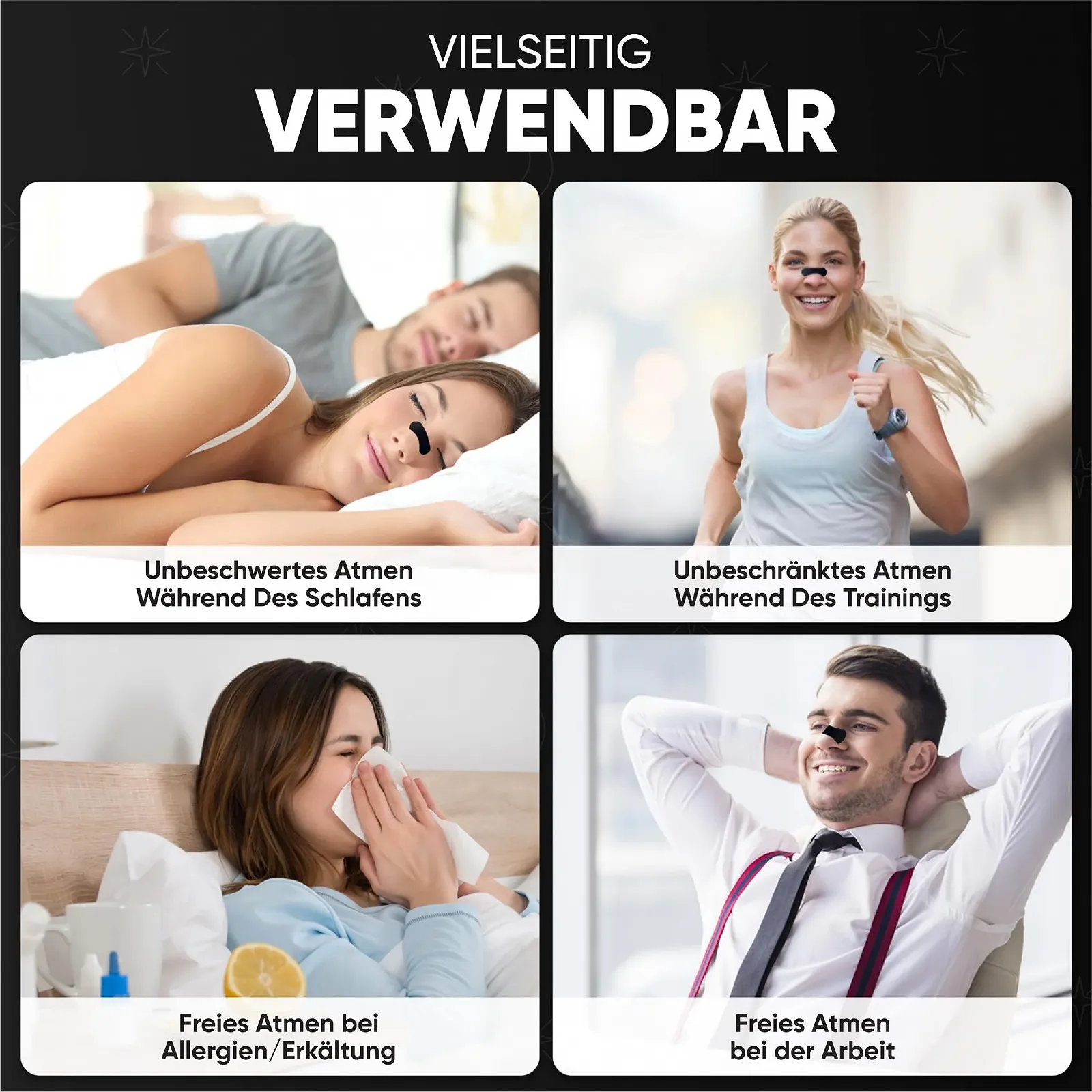 Пластыри для носа против храпа Black, пачка 40 штук, экстра сильные, фото №3 Пластыри для носа против храпа Black, пачка 40 штук, экстра сильные, фото №3