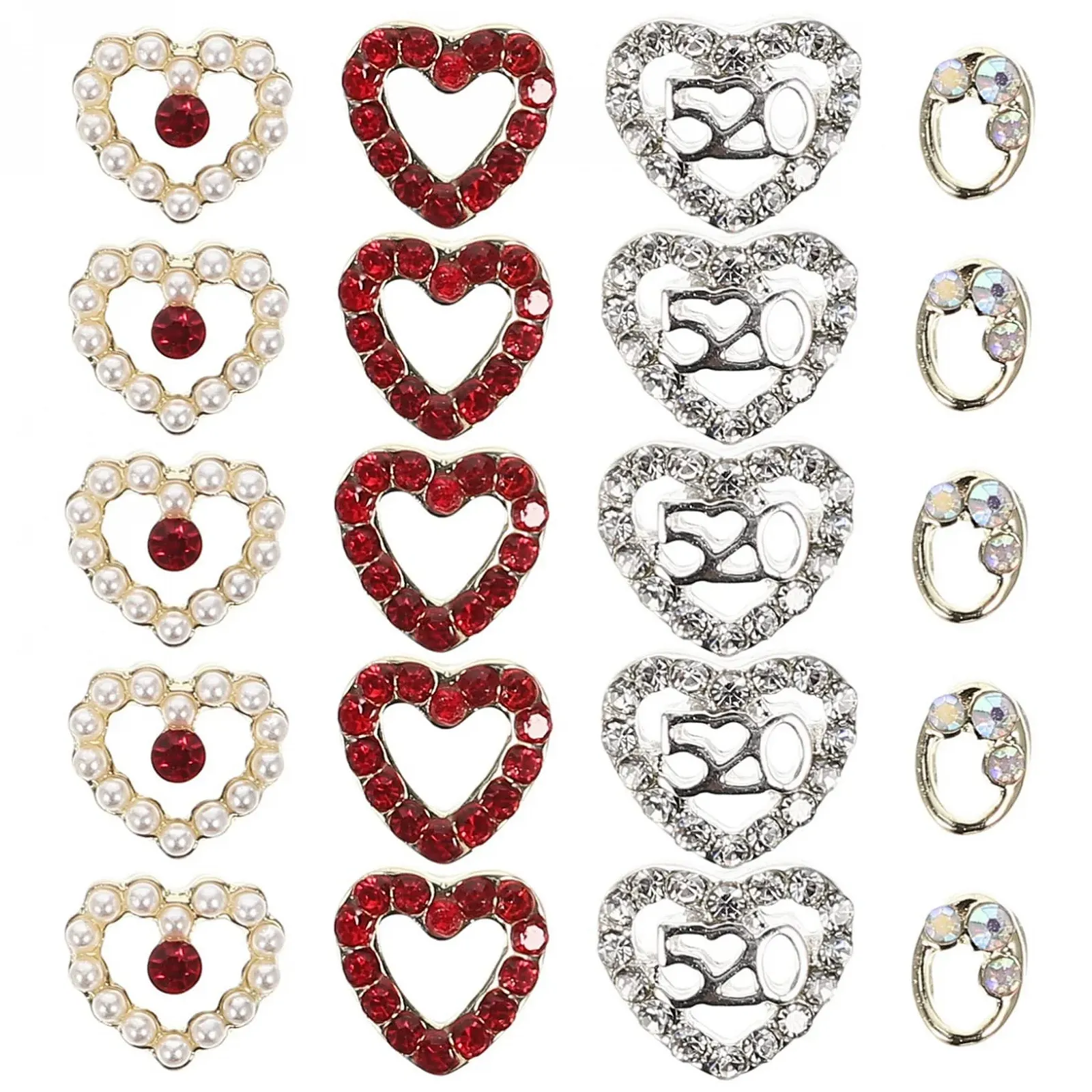 Украшения для ногтей ABOOFAN 80 шт Сердцевидные бриллианты для ногтей Галстук Сделай сам Цинковый сплав, фото №4 Украшения для ногтей ABOOFAN 80 шт Сердцевидные бриллианты для ногтей Галстук Сделай сам Цинковый сплав, фото №4