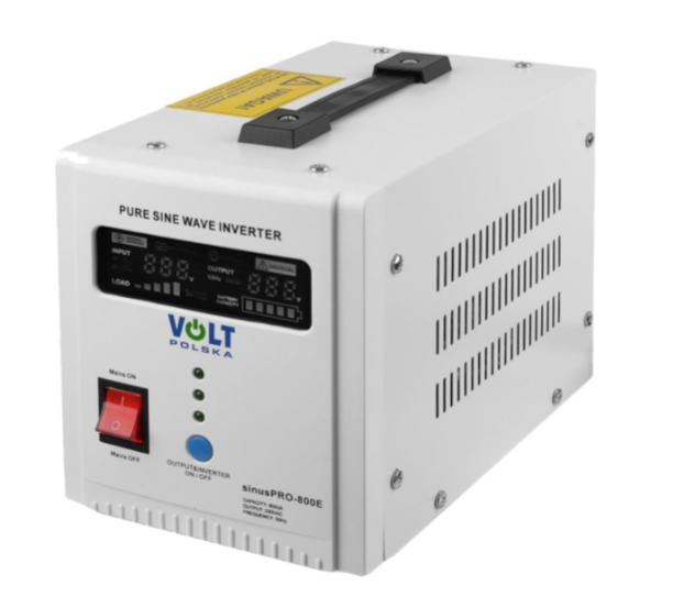 Гібридний ДБЖ/інвертор для котла Volt Polska SINUS PRO 800 E 12/230V 500/800W 3SP080012E, фото №1 Гібридний ДБЖ/інвертор для котла Volt Polska SINUS PRO 800 E 12/230V 500/800W 3SP080012E, фото №1