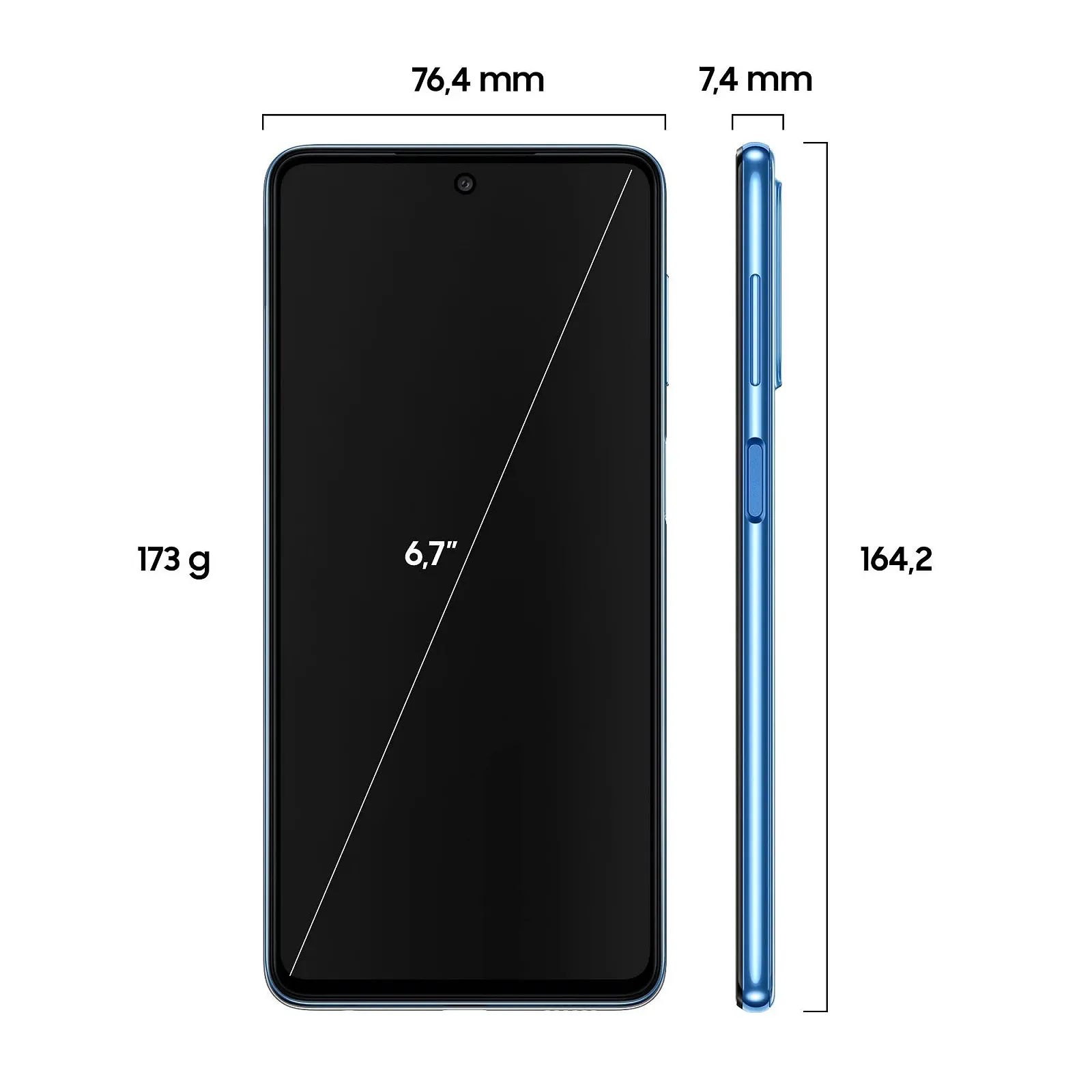 Смартфон Samsung Galaxy M52 5G 128GB Android Blue, фото №3