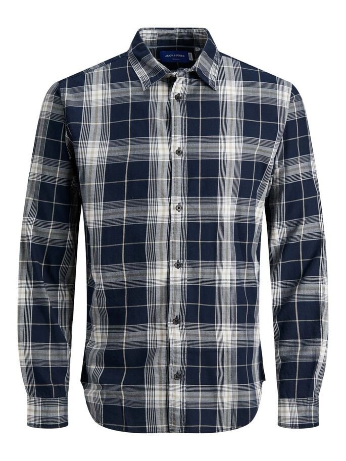 Рубашка Jack&Jones SLIM FIT Blazer-Checks, Tёмно-синий, S, фото №5