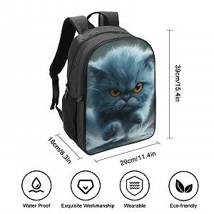 Ранец MXRMXR Dwarf Cat для мальчиков, девочек и подростков, водонепроницаемый, для школы, для женщин и мужчин, сумка для ноутбука, рюкзак 40x28x16 см synthetic.ua - Фото 1