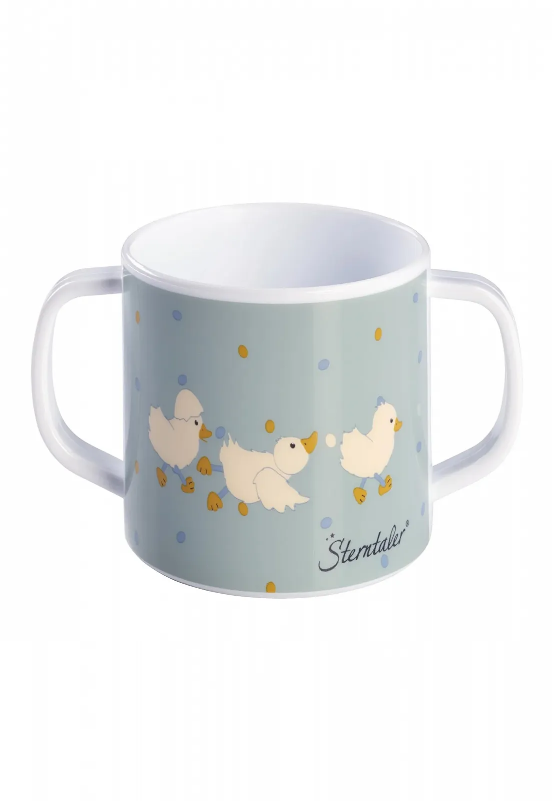 Набір посуду Sterntaler Edda Lou Duck Камінь Зелений, 5 предметів: чашка з ручками, тарілка, миска для каші з нековзною основою, ложка та виделка, фото №3