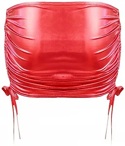 Юбка Czizitong Металлик Блестящая PVC Кожа Плиссированная Клубная Вечерняя Карандаш Мини synthetic.ua - Фото 1