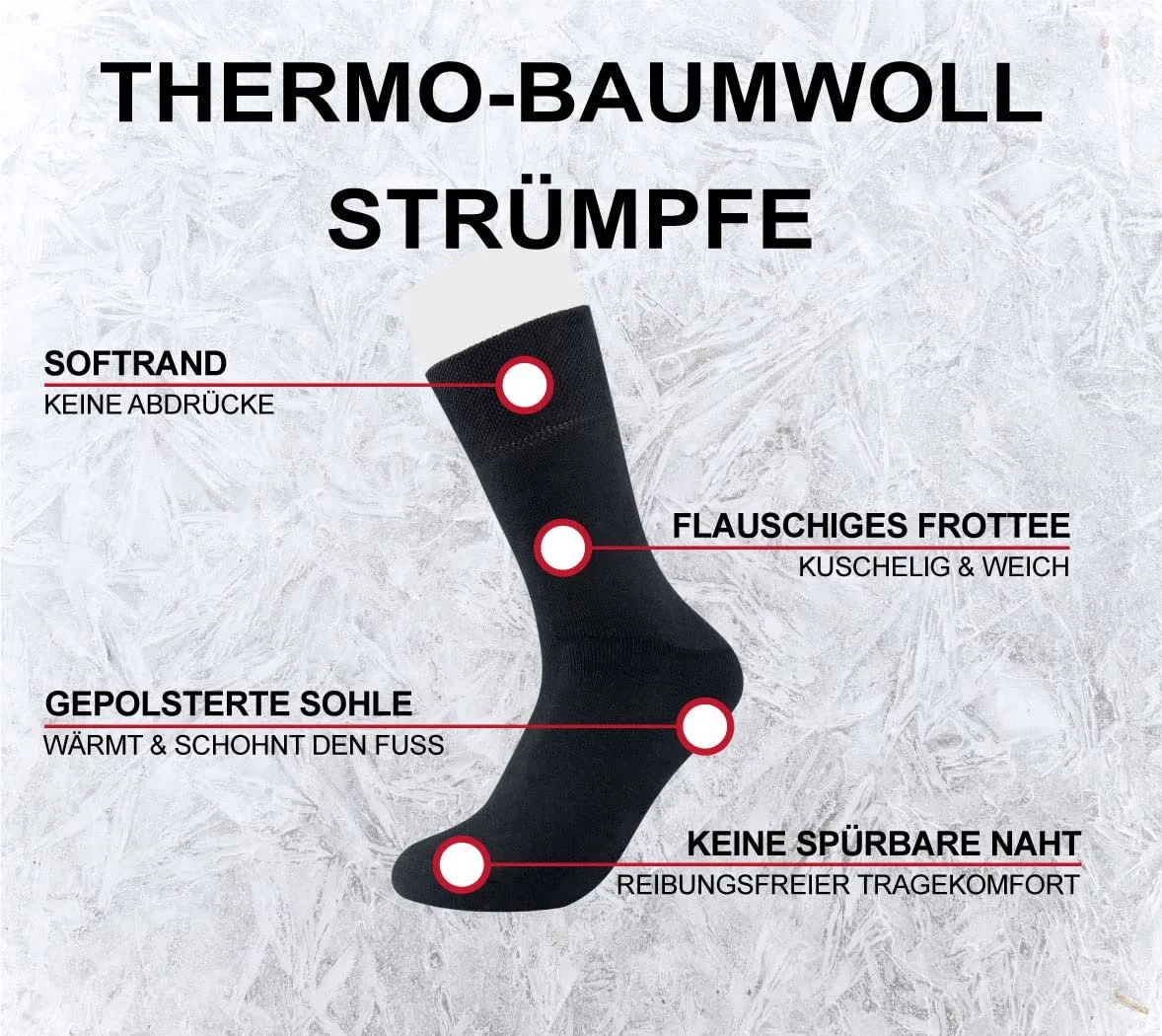 Носки RS. Harmony Thermal Cotton с мягким краем, без резинового принта, мягкие и теплые, для мужчин и женщин, фото №2 Носки RS. Harmony Thermal Cotton с мягким краем, без резинового принта, мягкие и теплые, для мужчин и женщин, фото №2