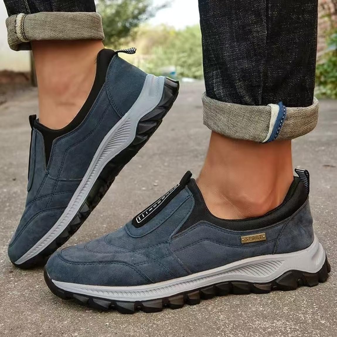 Ортопедичні Кросівки Sudychen Дихаючі Чоловічі Повсякденні Легкі Чоловічі Нековзкі, фото №7