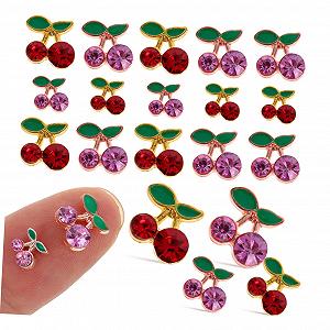 Прикраса для нігтів Вишня Beaupretty 32 шт. Золотий та рожево-золотий - Фото 1