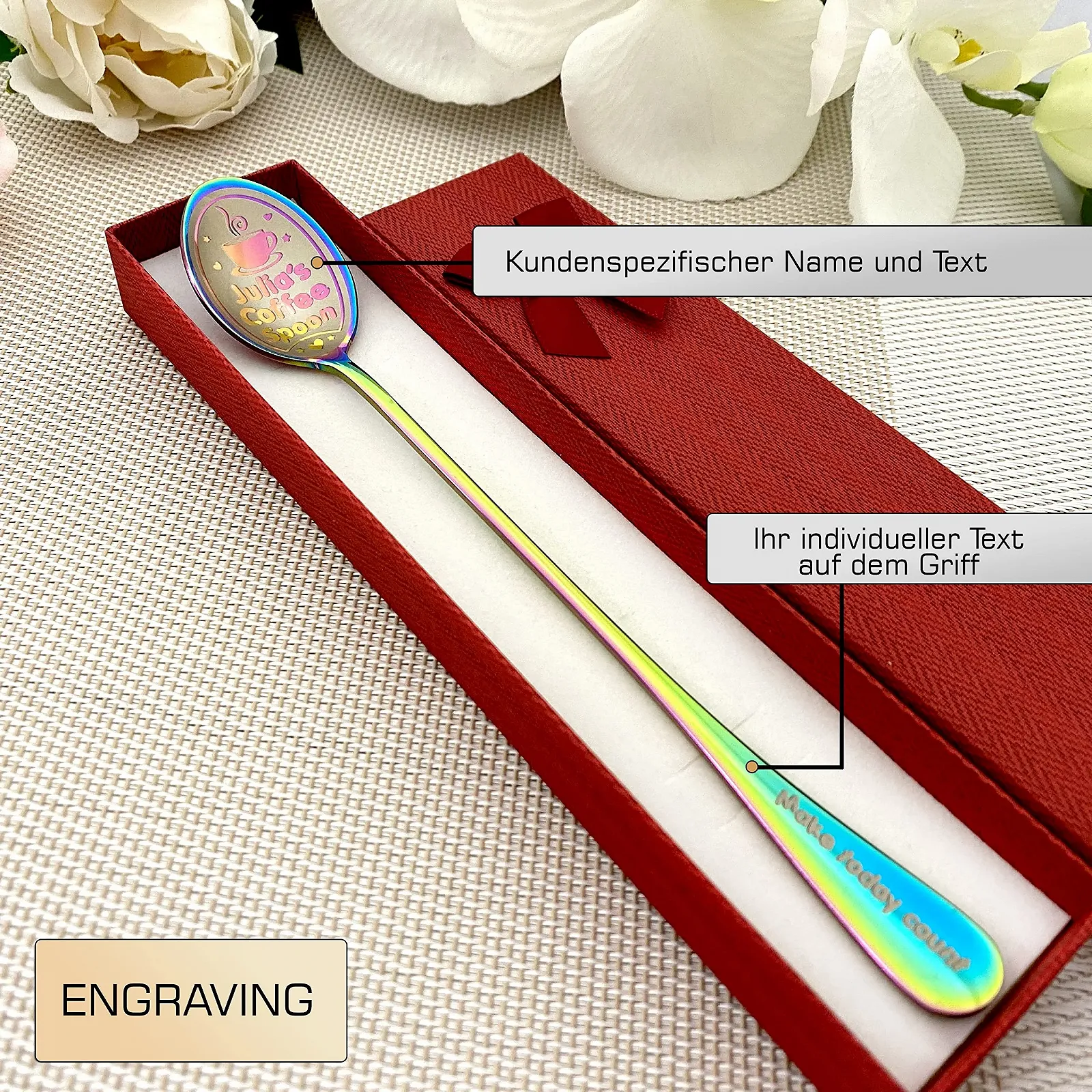 Ложка для кави з іменем на замовлення подарунок для дівчини довга, фото №2 Ложка для кави з іменем на замовлення подарунок для дівчини довга, фото №2