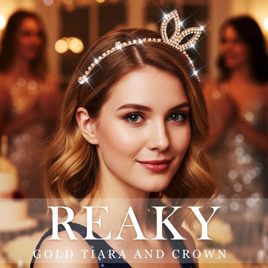 Обруч Reaky Хрустальный Ушки Кролика Золотой, фото №3 Обруч Reaky Хрустальный Ушки Кролика Золотой, фото №3