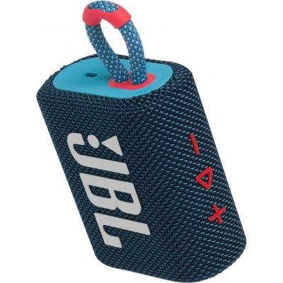 Акустична система JBL Go 3 Blue Coral (JBLGO3BLUP), фото №6