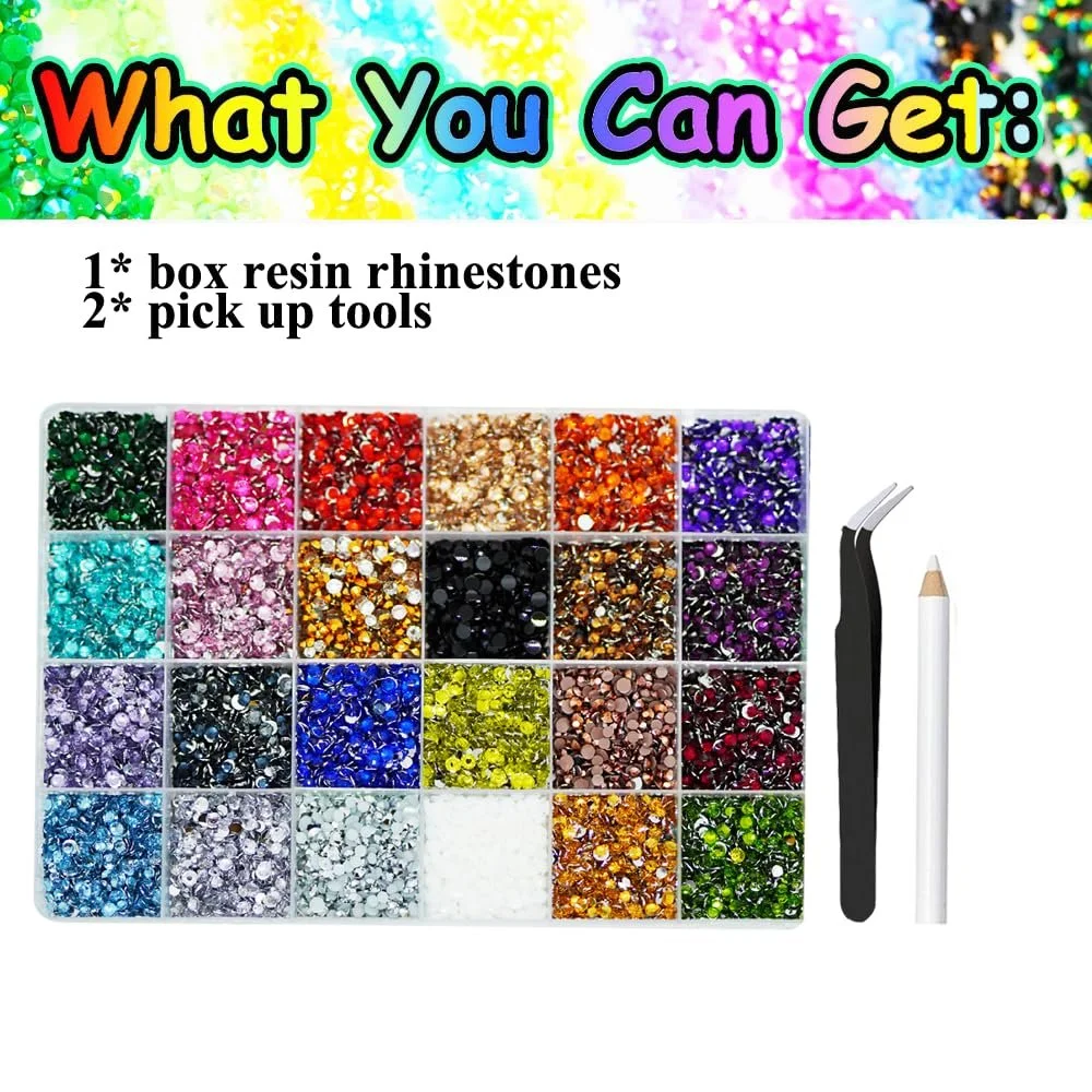 Стрази з ефектом желе Bulk Mixed 5 мм SS20, 22000 шт., фото №6