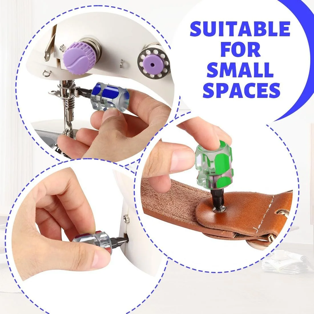 Набір мінівикруток 5 шт. з короткими ручками шліцьові та хрестові, фото №5