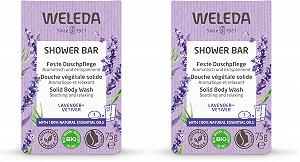 Твердий гель для душу Weleda Solid Shower Care Lavender + Vetiver 0,08 кг (Упаковка 2 шт.) - Фото 1