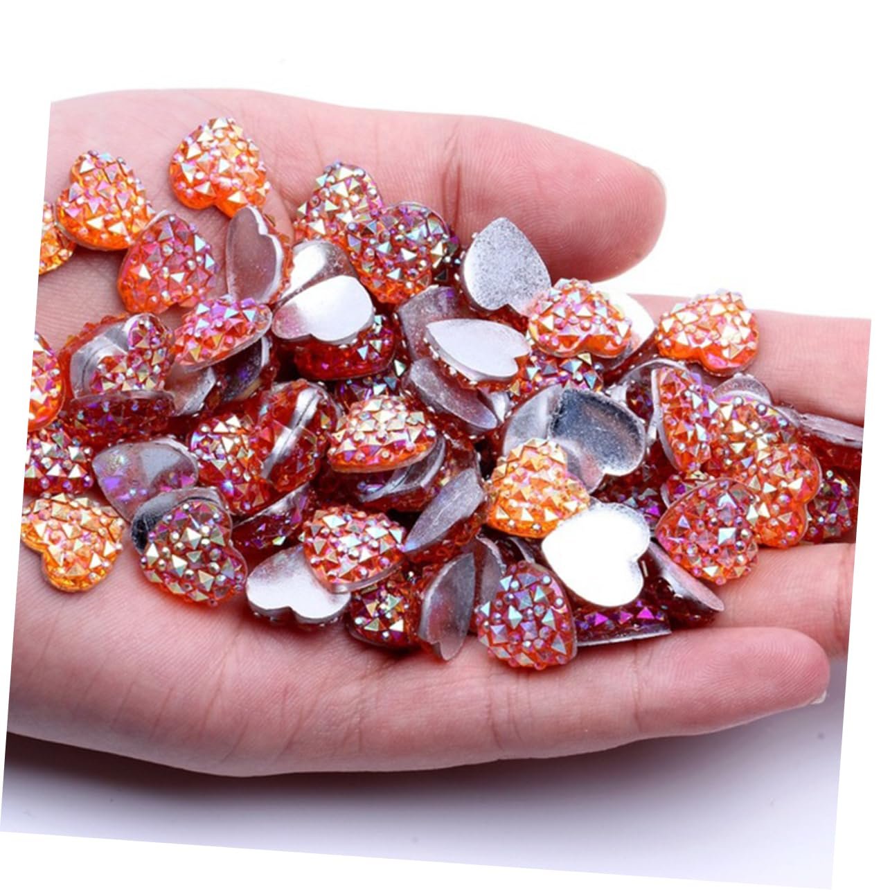 Стрази Прикраса для нігтів Серце STOBOK Змішані кольори, 40 шт, фото №6