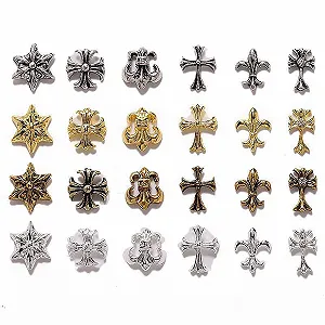 Стразы для ногтей 3D Металлические Заклепки в стиле Ретро Панк для DIY украшений 20шт 4 цвета (в ассортименте) - Фото 1