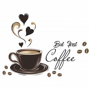 Наклейка на стіну Кава чашка для кухні кав'ярні офісу вітальні - Фото 1