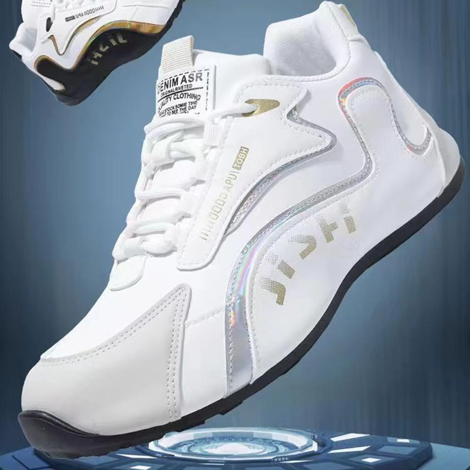 Мужские Кроссовки Белые Кожаные Размер 44, фото №3