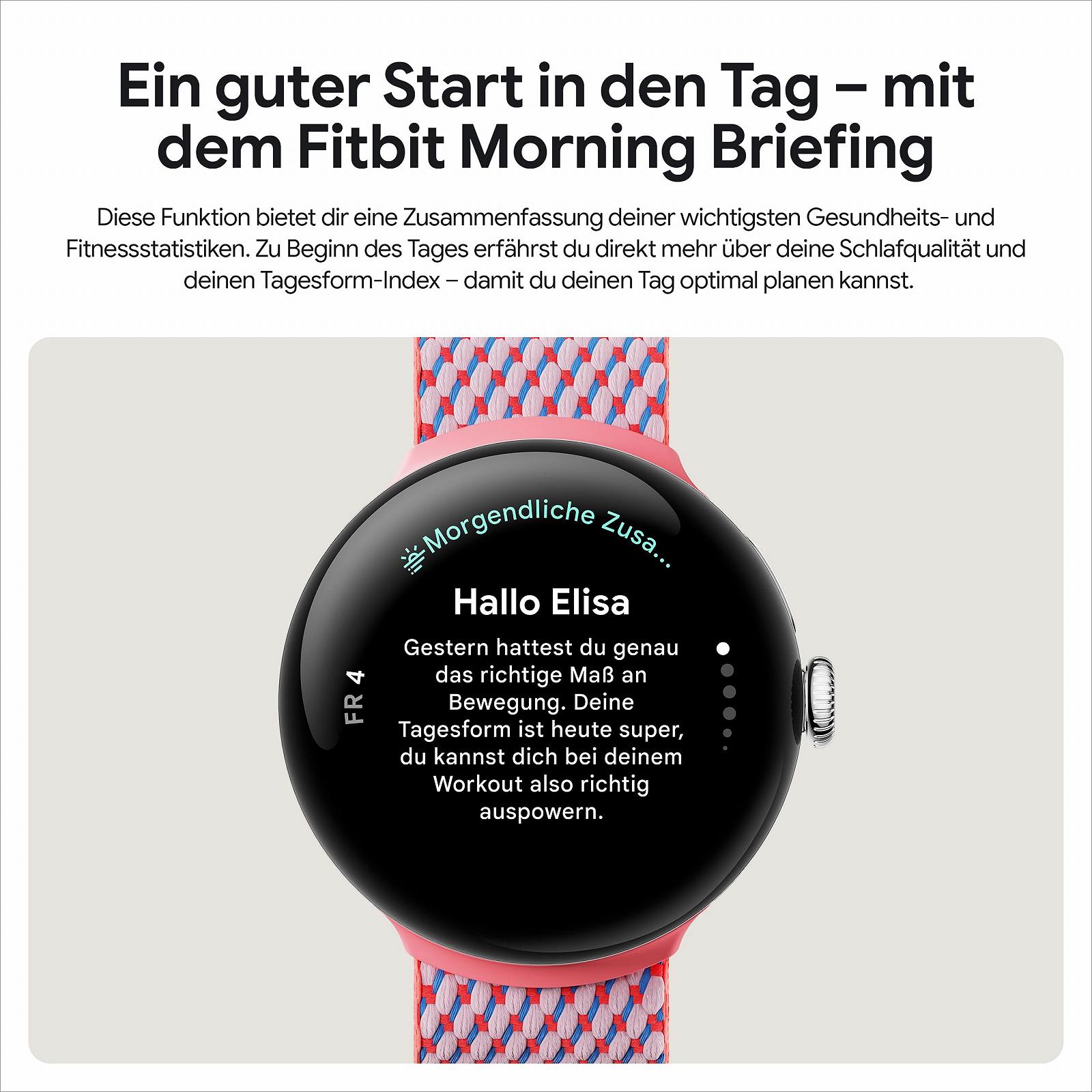 Смарт-годинник Google Pixel Watch 3 (45 мм) LTE, матовий алюмінієвий корпус кольору лісового горіха, ремінець кольору лісового горіха, фото №6
