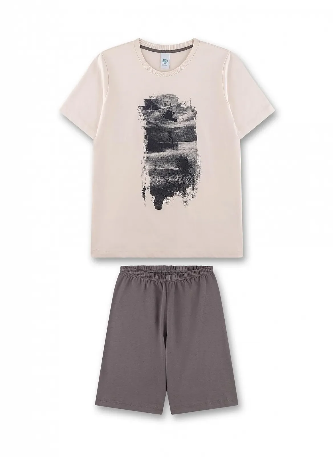 Комплект піжамний Sanetta для хлопчиків, бежевий, фото №1