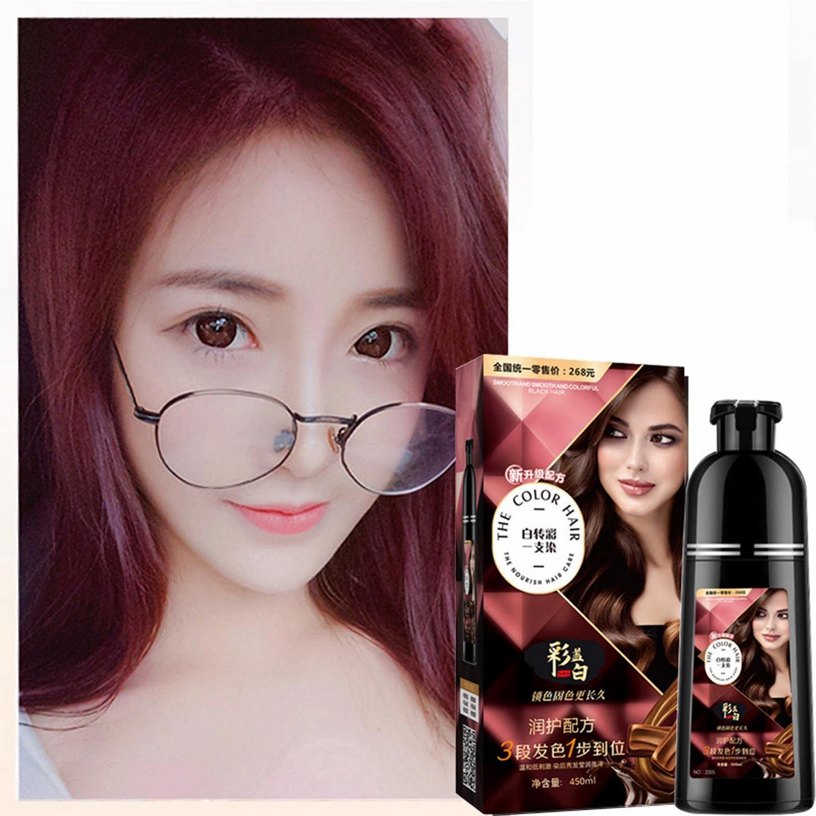 Барвник для волосся Shampoo Natural Hair Dye 450 мл, фото №6