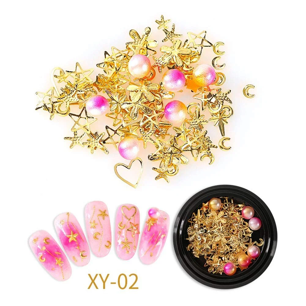 Металлические заклепки Artlalic Луна Звезда для ногтей, 3D украшения, фото №4