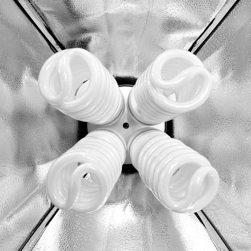 Сумка в комплекте Набор постоянного света лампы 4шт (125W)софтбокс 50*70см+ стойка 240см, фото №3