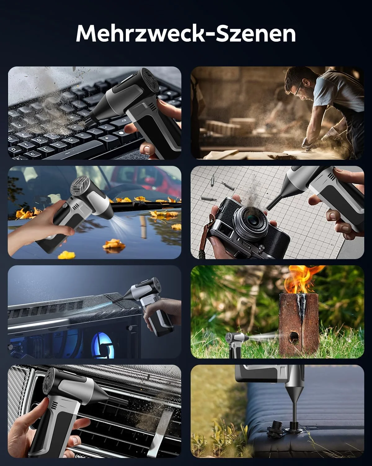 Электрическая воздуходувка 160,000 RPM 3 скорости USB 5000mAh, фото №6 Электрическая воздуходувка 160,000 RPM 3 скорости USB 5000mAh, фото №6